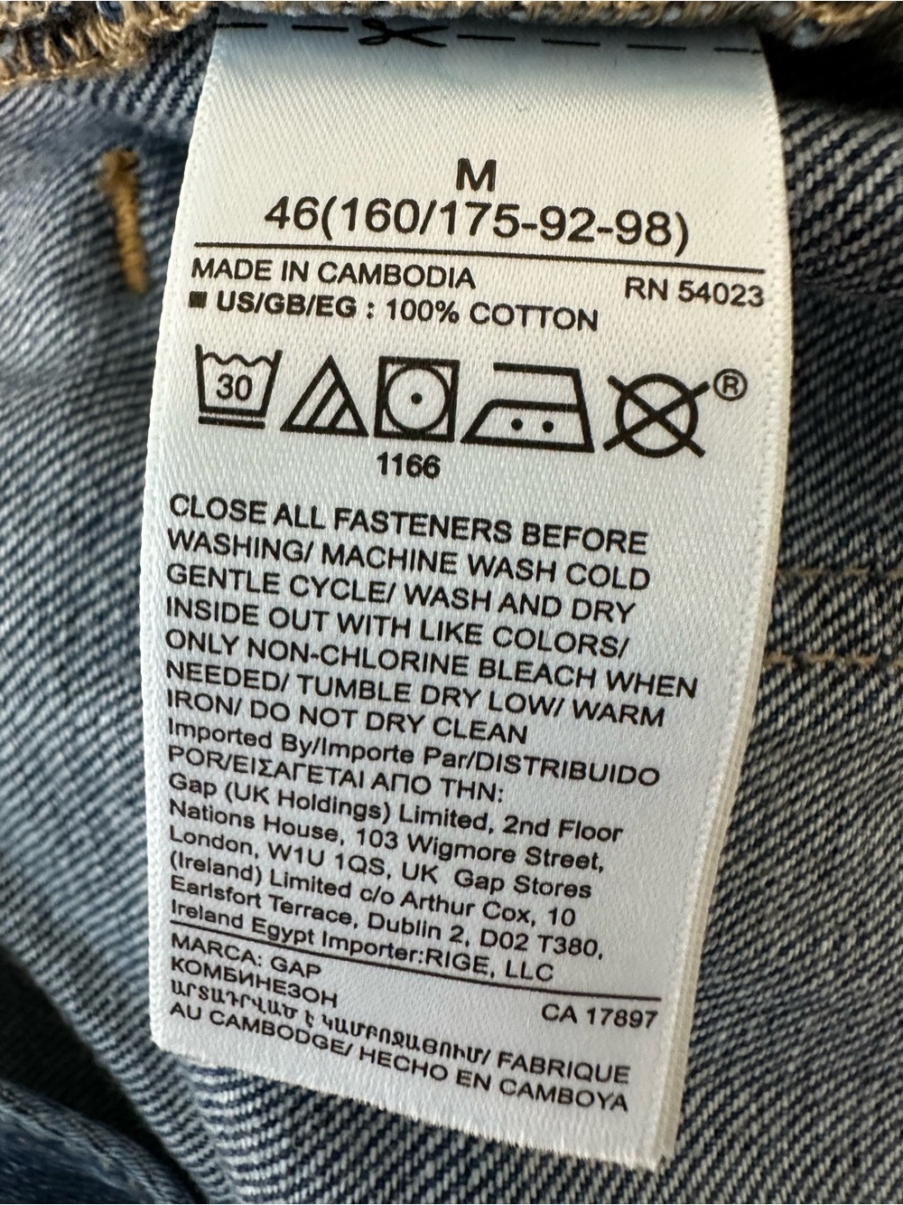 GAP Women's Slouchy Overalls In Medium Indigo Size Medium - Picture 11 of 11